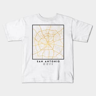 SAN ANTONIO TEXAS CITY STREET MAP ART Kids T-Shirt